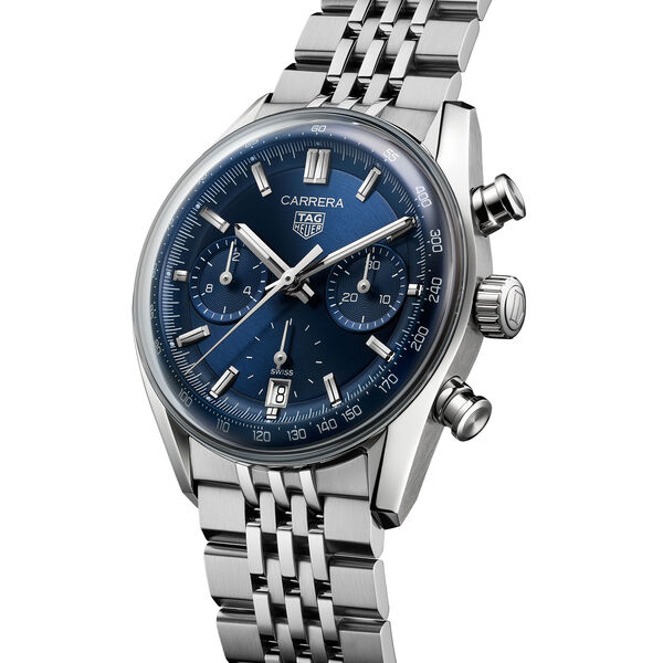 Carrera 39 mm chronographe automatique en acier inoxydable